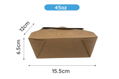45oz Brown/Kraft Recyclable No8 Takeaway Boxes