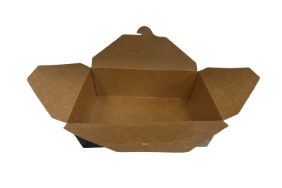 66oz Black/Kraft Recyclable No3 Takeaway Boxes