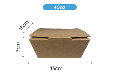 45oz Brown/Kraft Biodegradable Food Deli Boxes