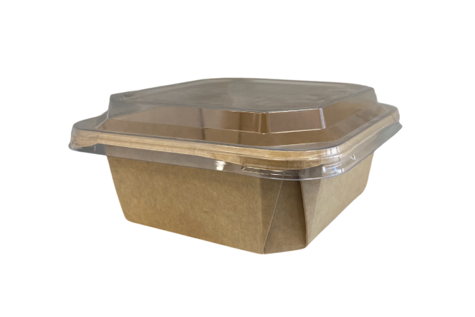 650ml Kraft Square Combo Meal Box & Lids