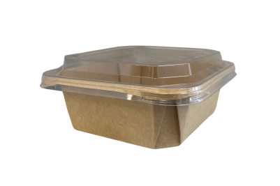 1200ml Kraft Square Combo Meal Boxes & Lids