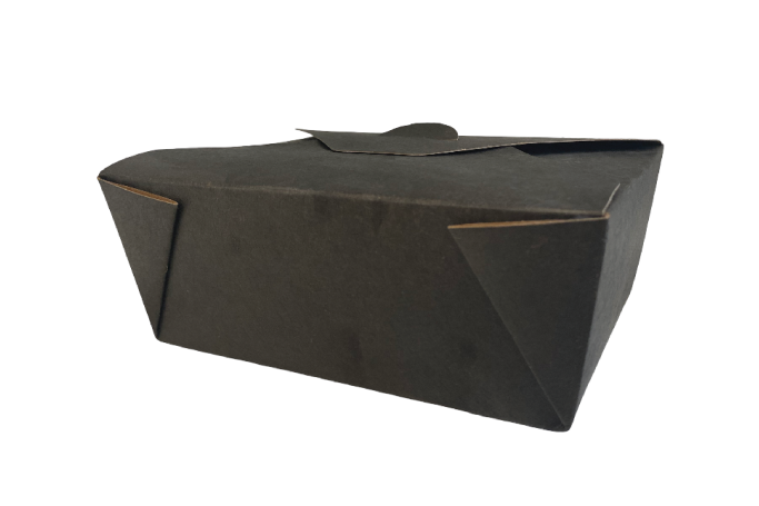 45oz Black Brown/Kraft Recyclable No.8 Takeaway Boxes