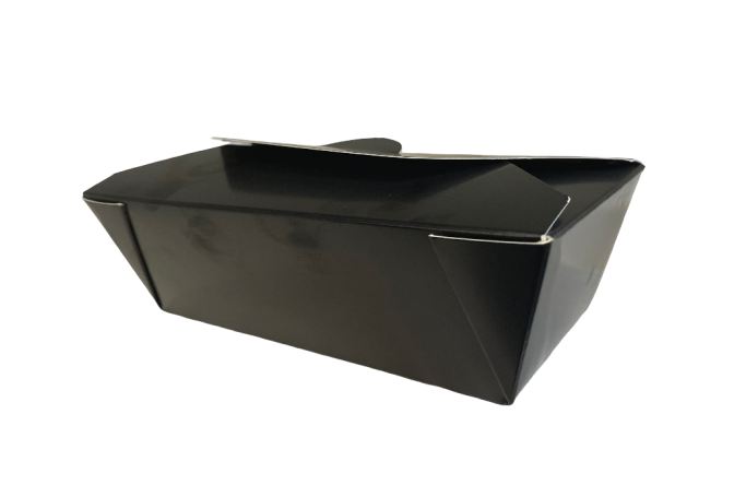 28oz Black Cardboard Recyclable No6 Takeaway Boxes