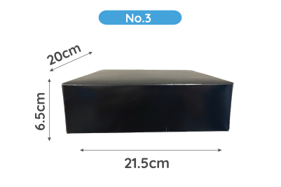Standard Black Foil Recyclable No3 Takeaway Boxes
