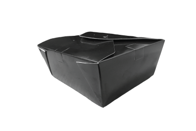45oz Black Cardboard Recyclable No8 Food Boxes with Vent Holes
