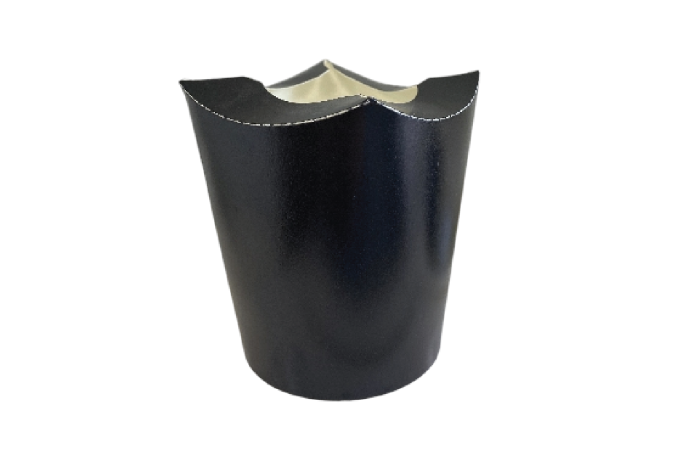 12oz Black Laminated Paper Recyclable McFlurry Style Ice Cream Tubs