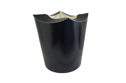 12oz Black Laminated Paper Recyclable McFlurry Style Ice Cream Tubs