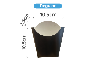 Regular Black Cardboard Recyclable Chip Scoop