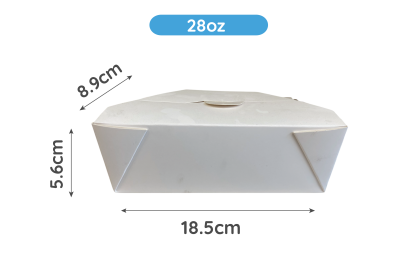 28oz White Recyclable No6 Takeaway Boxes