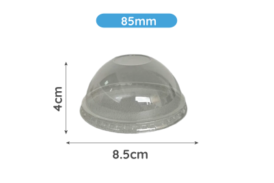 5oz Clear Plastic Recyclable Ice Cream Dome Lids