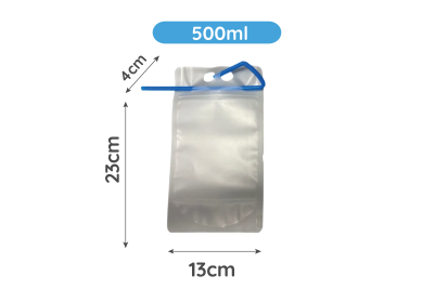 500ml Strong PP Plastic Recyclable Drinks Pouches & Straws