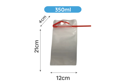 350ml Strong PP Plastic Recyclable Drinks Pouches & Straws