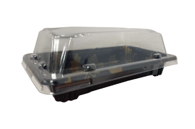 140x80x50mm Small Black Plastic Recyclable SZ3-00AB Sushi Trays