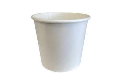 10oz White Laminated Paper Recyclable McFlurry Style Ice Cream Tubs With Lids