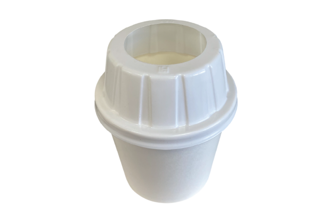 10oz White Laminated Paper Recyclable McFlurry Style Ice Cream Tubs With Lids