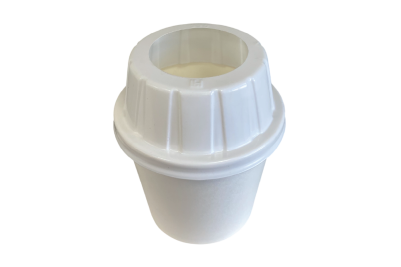 10oz White Laminated Paper Recyclable McFlurry Style Ice Cream Tubs With Lids