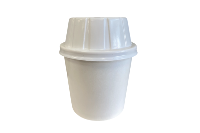 10oz White Laminated Paper Recyclable McFlurry Style Ice Cream Tubs With Lids