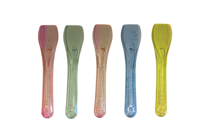 1kg Multicolour Plastic Recyclable Ice Cream Spoons