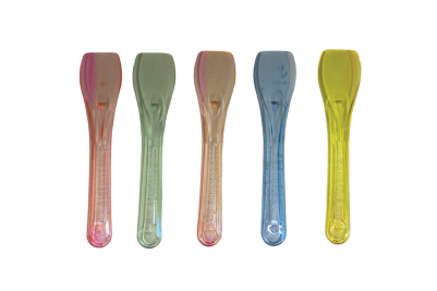 1kg Multicolour Plastic Recyclable Ice Cream Spoons