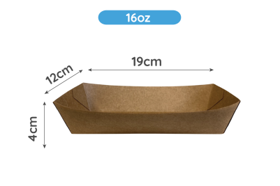 16oz Brown/Kraft Recyclable B240 Food Trays