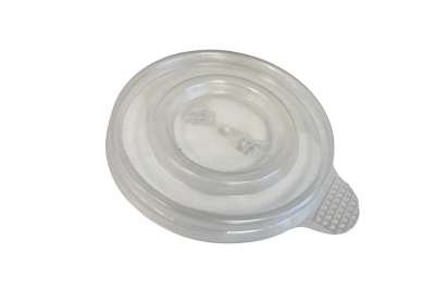 4oz Clear Plastic Recyclable Ice Cream Flat Lids