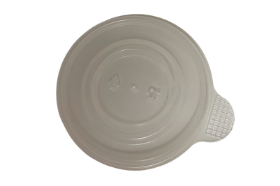 4oz Clear Plastic Recyclable Ice Cream Flat Lids