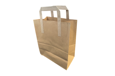 Medium Brown/Kraft Paper Biodegradable Flat Handle Bags