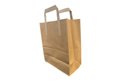 Medium Brown/Kraft Paper Biodegradable Flat Handle Bags