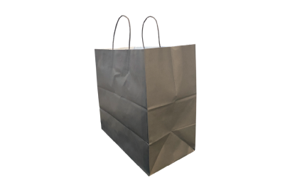 Large Black Paper Biodegradable Twist Handle Bags