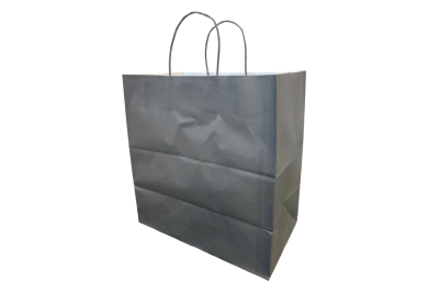 Large Black Paper Biodegradable Twist Handle Bags