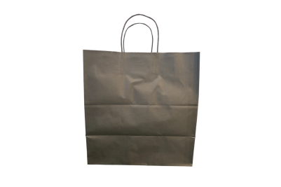 Large Black Paper Biodegradable Twist Handle Bags