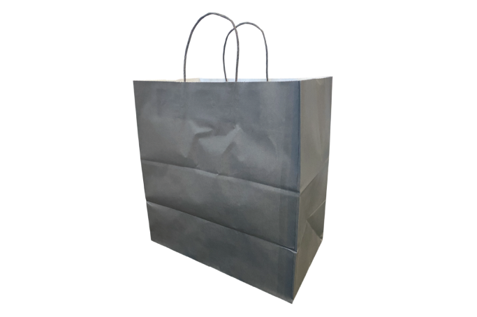 Medium Black Paper Biodegradable Twist Handle Bags