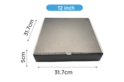 12 inch Black Cardboard Biodegradable Corrugated Pizza Boxes