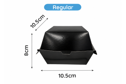 Regular Black Foil Recyclable Burger Boxes