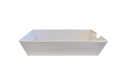 Regular White Cardboard Recyclable Stick Tray with Curve