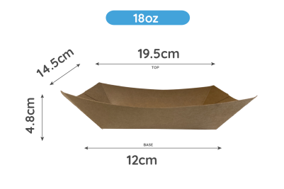 18oz Brown/Kraft Recyclable B250 Food Trays