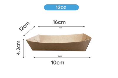 12oz Brown/Kraft Recyclable B230 Food Trays
