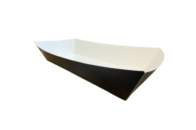 22oz Black Cardboard Recyclable Food Trays