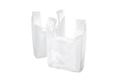 S2 White Plastic Recyclable Vest Carrier Bags