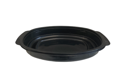 750ml 1 Compartment Black Plastic Microwaveable Luxury Meal Containers with Lids