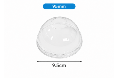 95mm Clear Plastic Recyclable DL94 Dome Lids without Hole