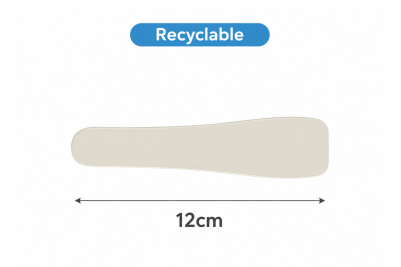 White Paper Recyclable Ice Cream Spoons