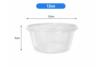 12oz Clear Plastic Recyclable MyPackaging YQ381 Soup Containers with Lids
