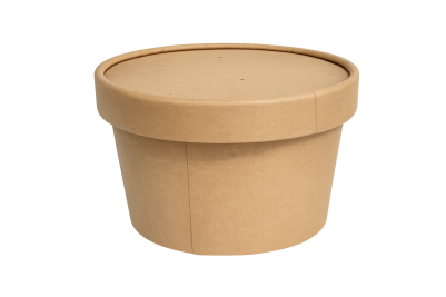 12oz Brown/Kraft Recyclable Soup Cups