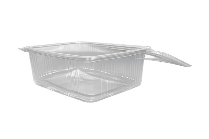 1500ml Clear Plastic Recyclable Hinged Containers
