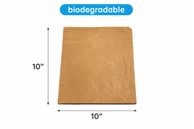 10″x10″ Brown/Kraft Paper Biodegradable Bags