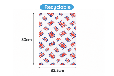 50×33.5cm Union Jack Recyclable Greaseproof Paper