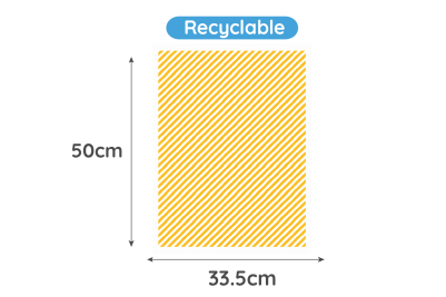 50×33.5cm Orange Luxury Recyclable Greaseproof Paper