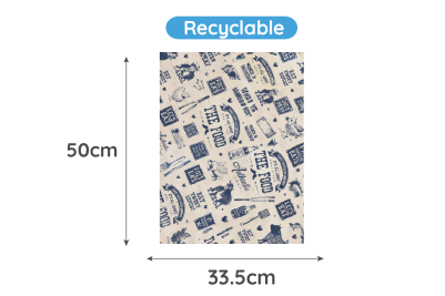 50×33.5mm American BBQ Design Recyclable Greaseproof Paper