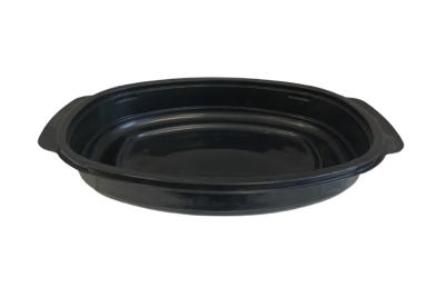 900ml 1 Compartment Black Plastic Microwaveable Luxury Meal Containers with Lids